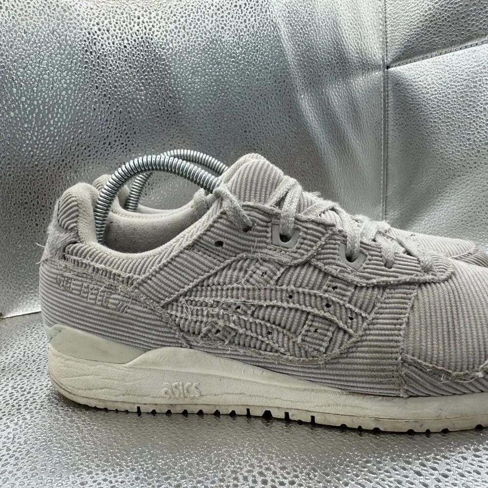 Size 9 Asics Gel Lyte 3 Womens Corduroy Oyster Grey Athletic‎ Sneaker 1202A076